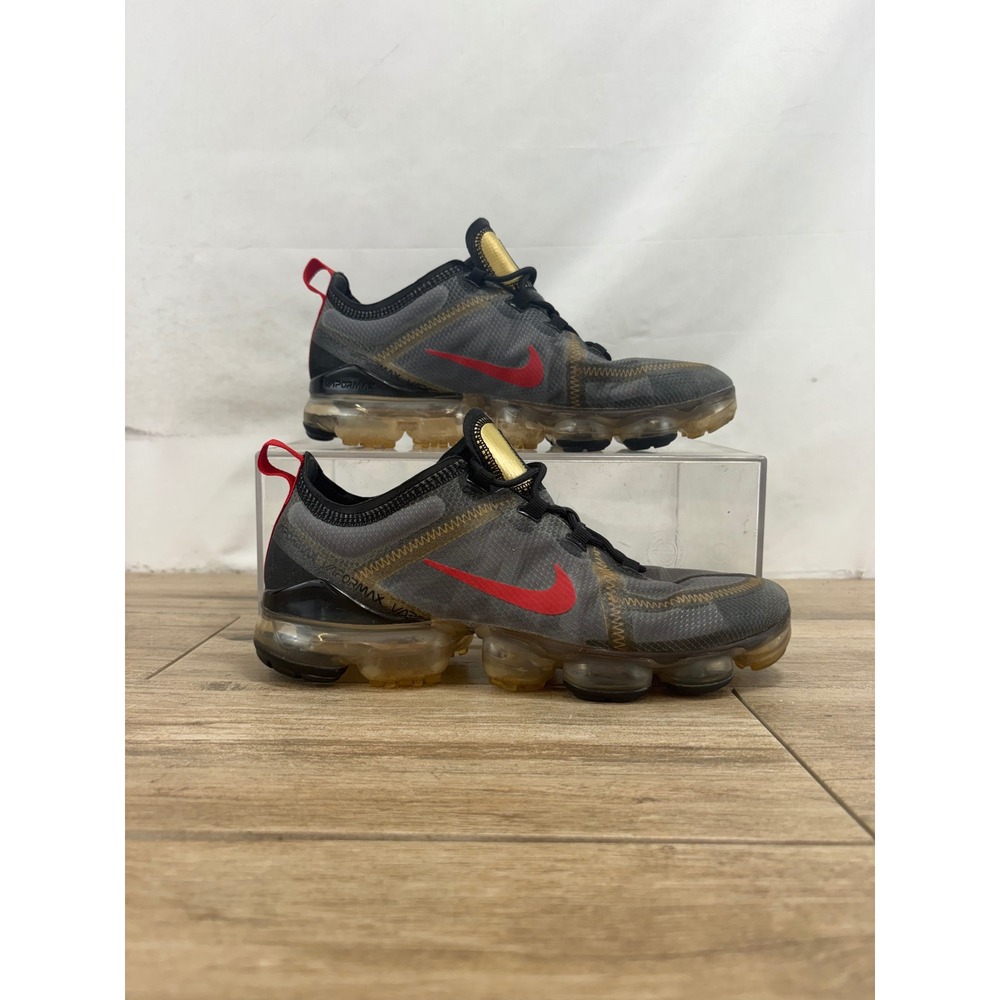 Nike Air Vapormax 2019 Womens Black Red Gold Running Shoes CU4872-001 Size 9